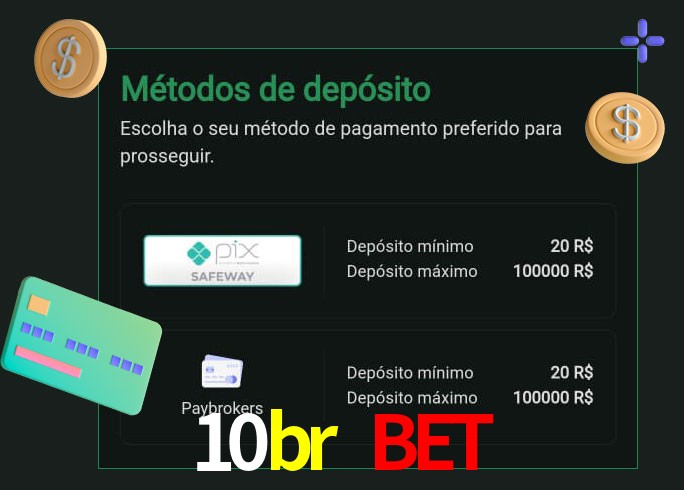 O cassino 10br bet oferece uma grande variedade de métodos de pagamento